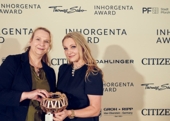 Familiensache: Die neue und nun bereits doppelt ausgezeichnete Schmuckmarke Luxury Breuning ist eine Hommage an die Familie Breuning, berichten Linda Breuning (rechts) und Mareike Matting (Schwester von Marcus Breuning) anlässlich des Inhorgenta Awards.