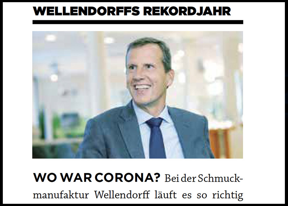 Firmen wie Wellendorff feiern derzeit Rekordumsätze, wie Christoph Wellendorff im Interview mit „Blickpunkt Juwelier“ (Ausgabe 04/22) berichtet.