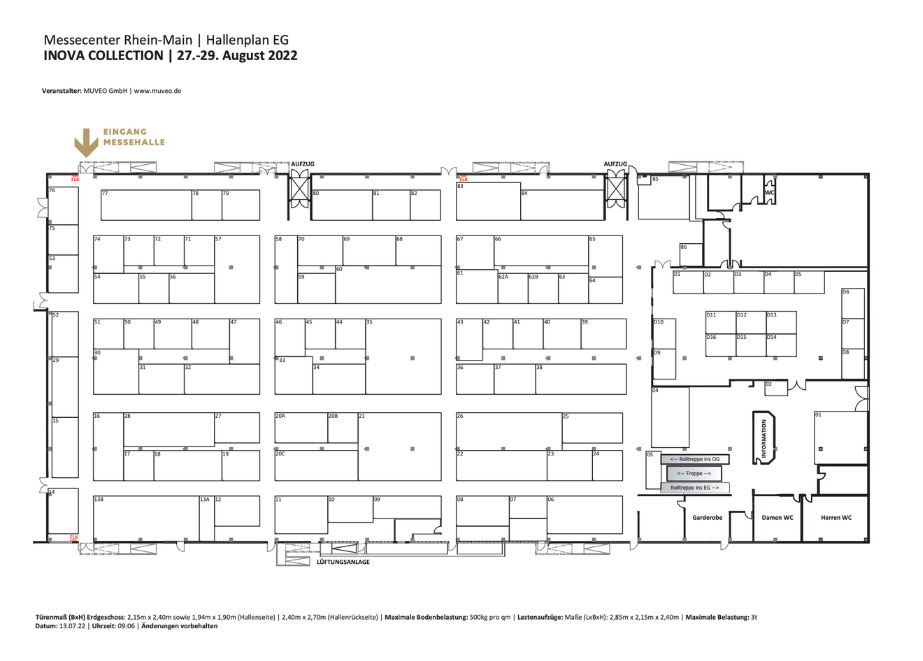 Inova Collection Hallenplan