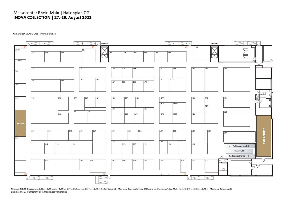 Inova Collection Hallenplan