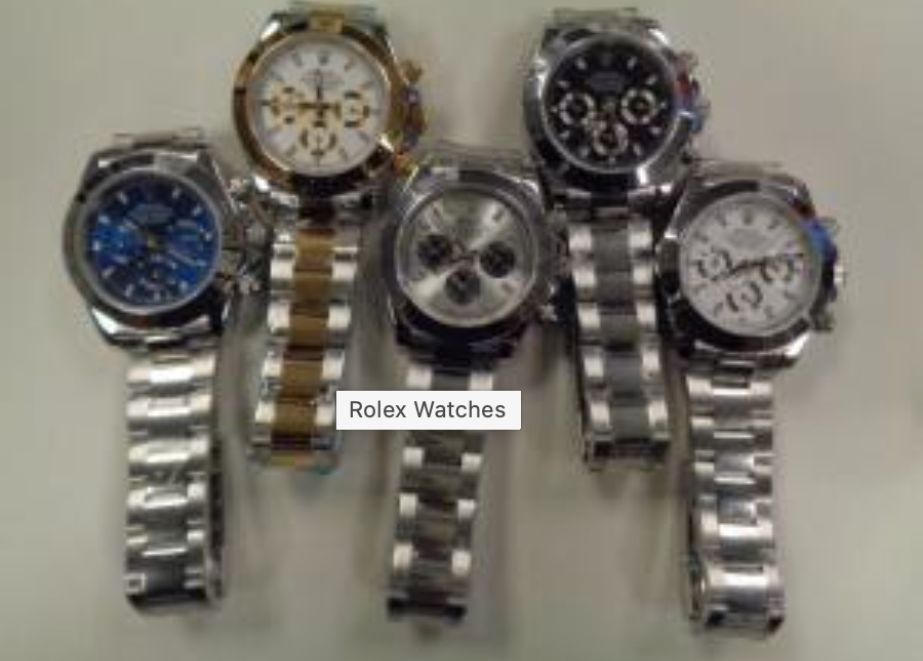 Die US-Zollbehörde CBP veröffentlicht – wohl aus Scherheitsgründen – nur unscharfe Fotos der beschlagnahmten Rolex-Fakes