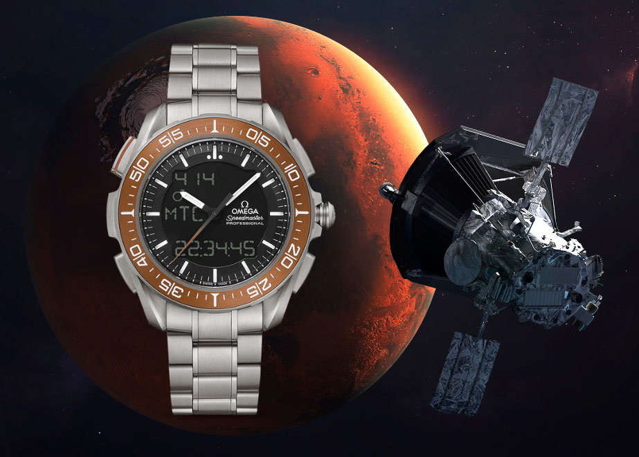 Die Zeit auf dem Mars messen: Mit der neuen Omega Speedmaster X-33 Marstimer. © Omega/Shutterstock
