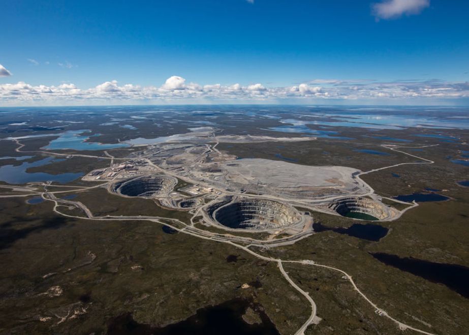 Die kanadische Ekati-Mine ist seit 1998 in Betrieb und lieferte bisher mehr als 90 Millionen Carat Rohdiamanten. © Arctic Canadian Diamonds