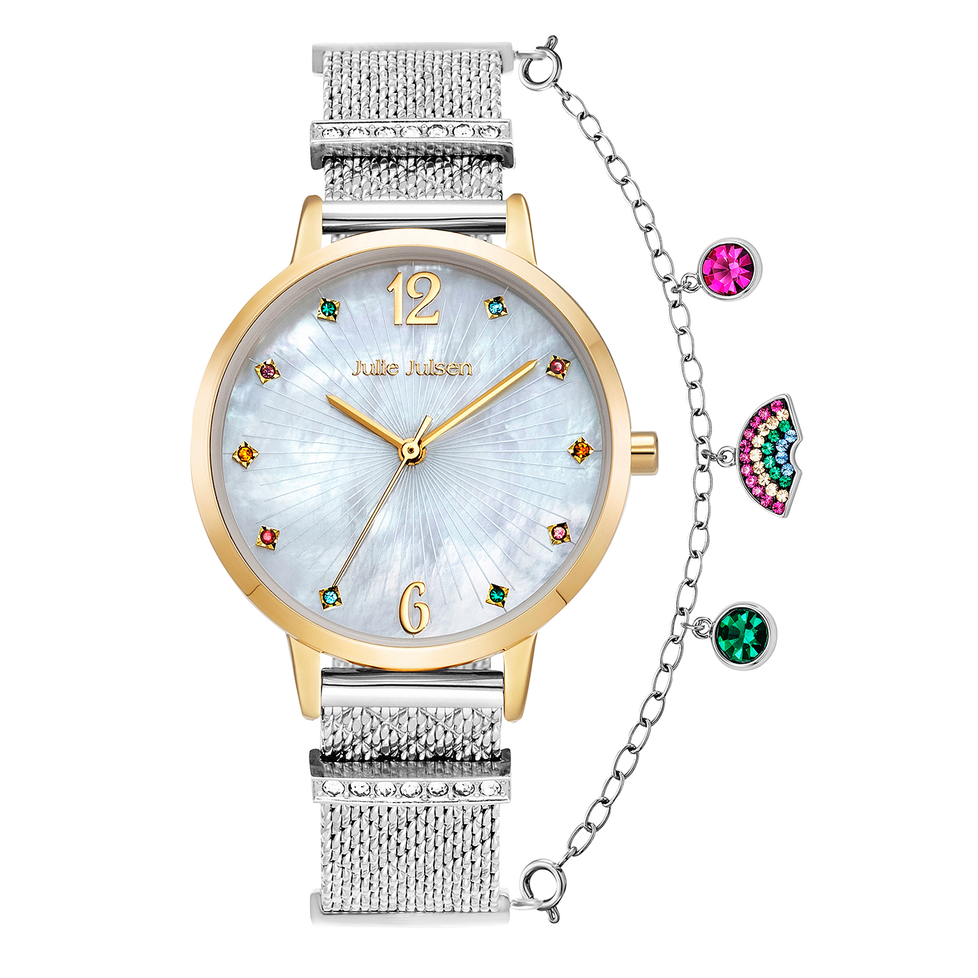 Julie_Julsen_Uhrenfachhandelsmarke_2023_Charming_Sunray_Silver_Day_Rainbow_Charming
