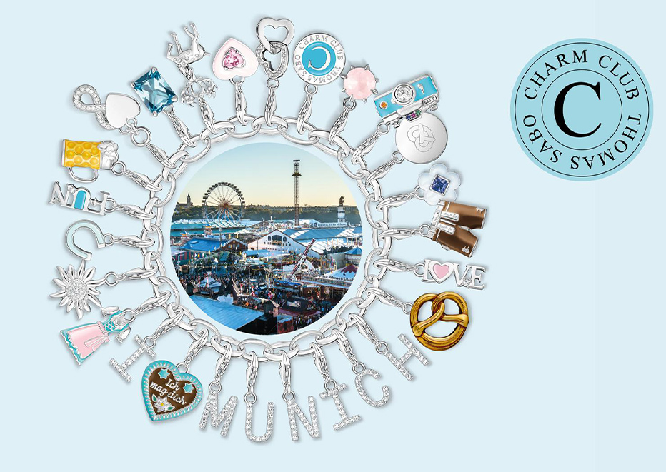Thomas Sabo Bracciale Charm Club Ossidiana Nera - Argento 925 Per Donna X0220-840-11-L18.5