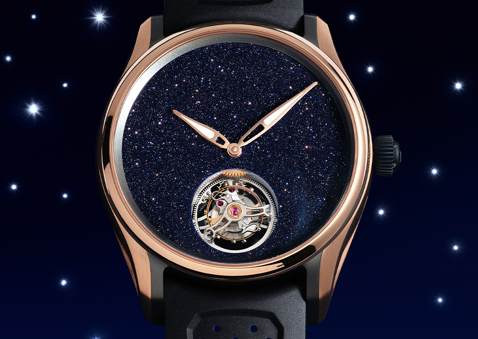 Bucherer Exclusvie H. Moser & Cie.-Pioneer Tourbillon Aventurine_Mood1