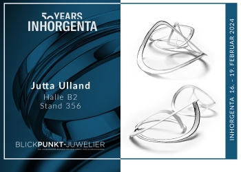 Jutta Ulland präsentiert in Hall2 B2, Stand 356 die neue Kollektion "Windungen und Wendungen".