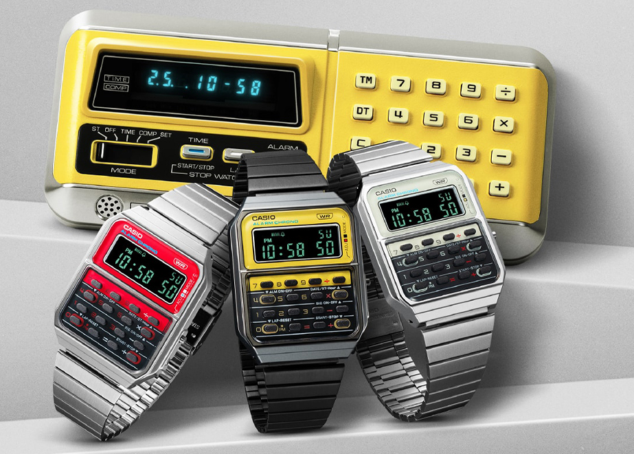 Casio Taschenrechneruhr Vintage Farben