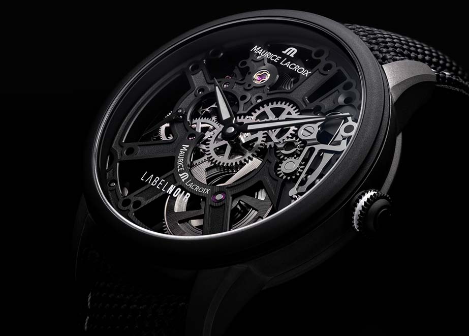 Maurice Lacrox Skeleton Masterpiece Label Noir Nahaufnahme Uhr