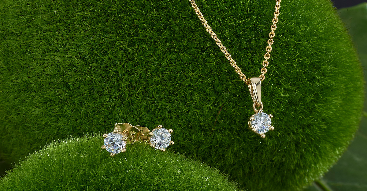 Strahlende Alternative 585er Gold mit Zirkonia von Carl Engelkemper