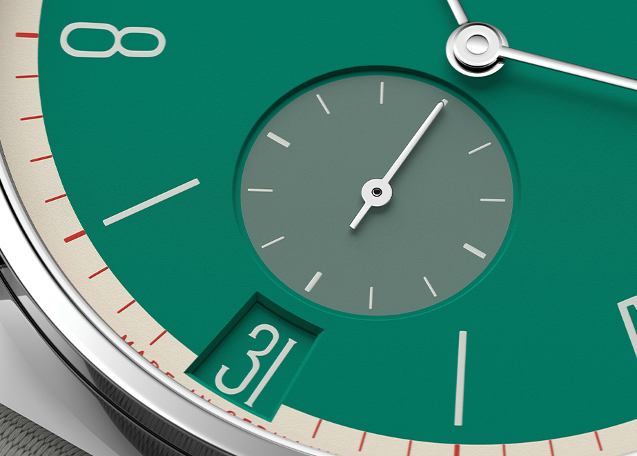 NOMOS Glashütte Watches and Wonders Tangente grün Datumsfenster