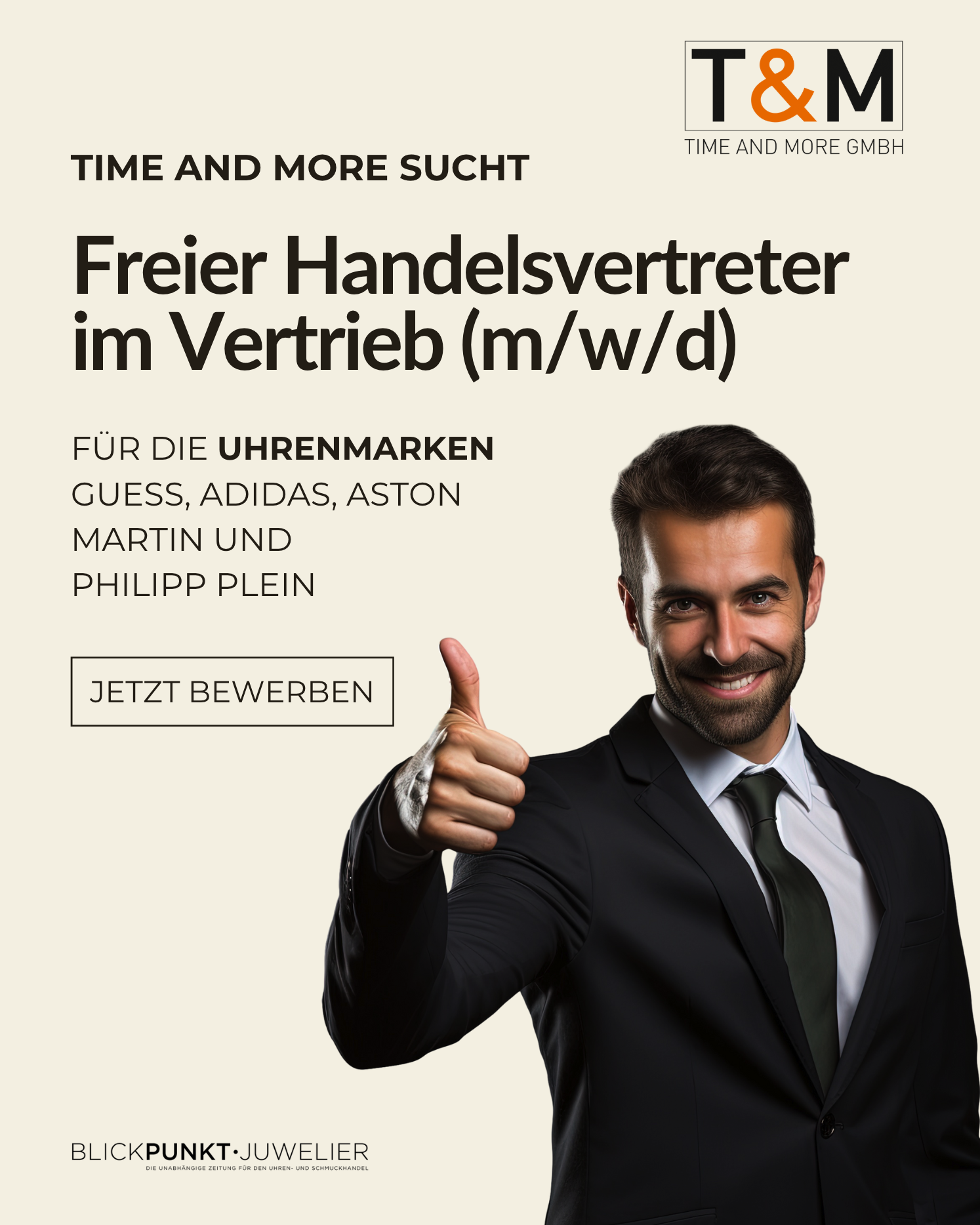 Time and More sucht freien Handelsvertreter Time and More sucht freien Handelsvertreter
