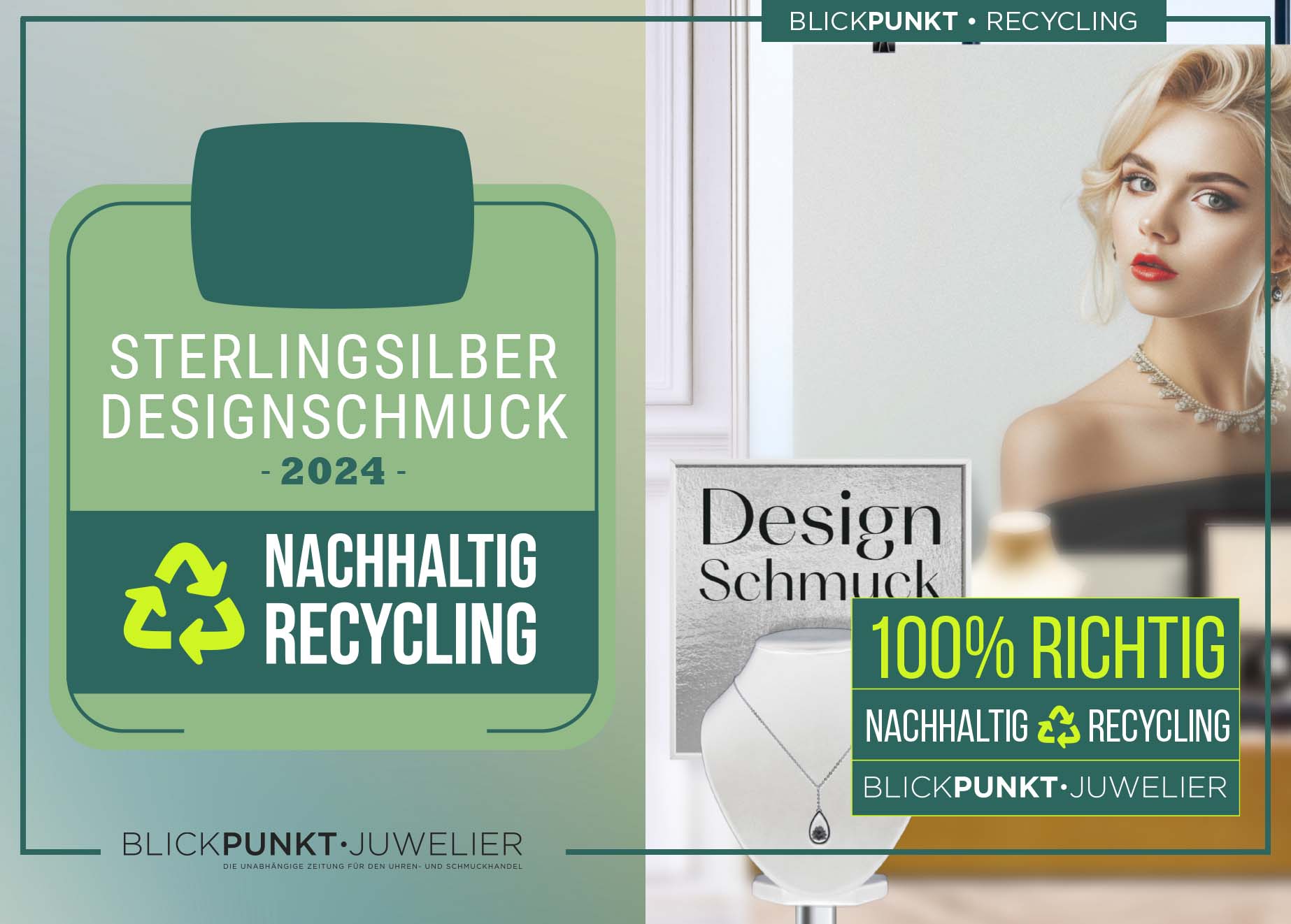 100% Richtig Silberschmuck Präsentation Schaufenster