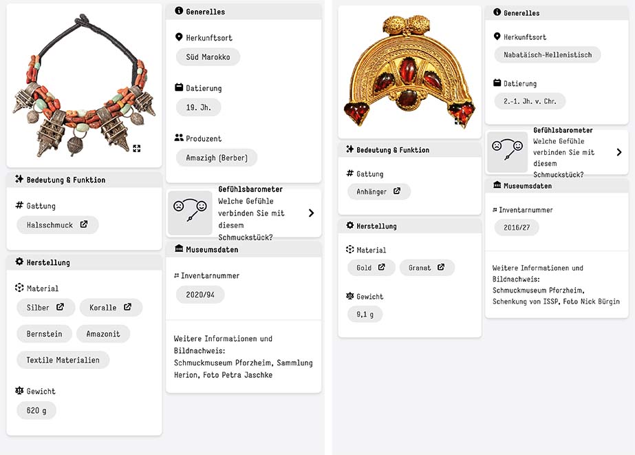 Schmuckmuseum Pforzheim digitale Sammlung Schmuck kuratieren