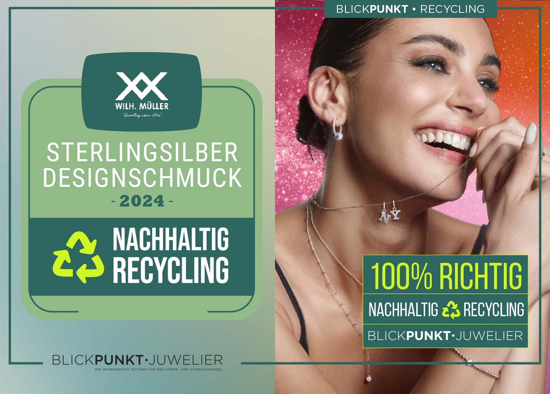 Wilh Müller Sterling Silber Recycling 100 % Nachhaltig