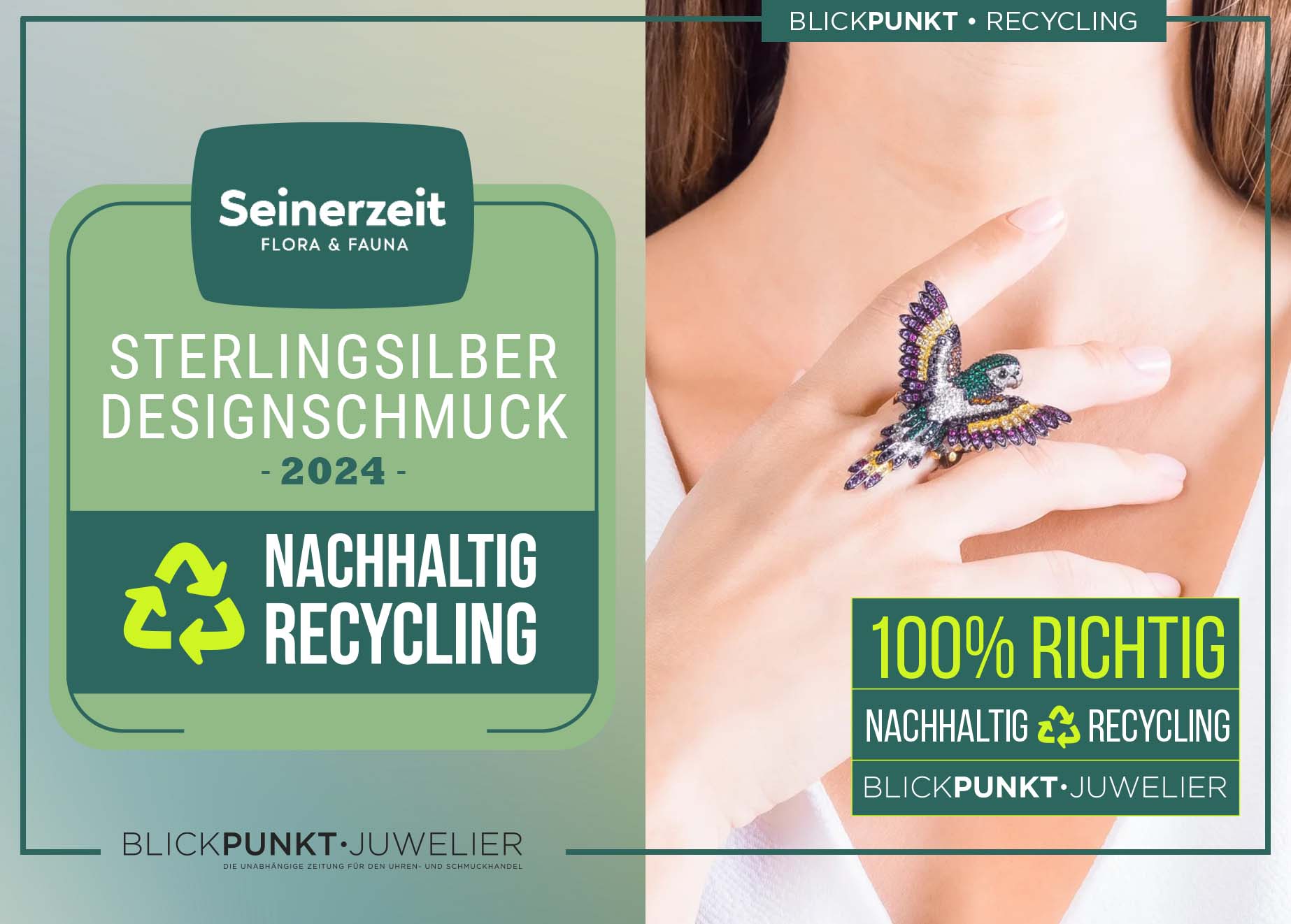 Seinerzeit Flora Fauna Silberschmuck Recycling Nachhaltig