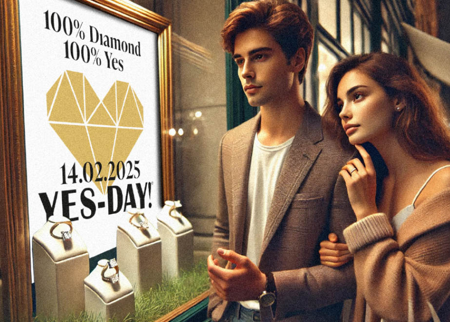 Yes Day Valentinstag Juwelier Verlobung Ring