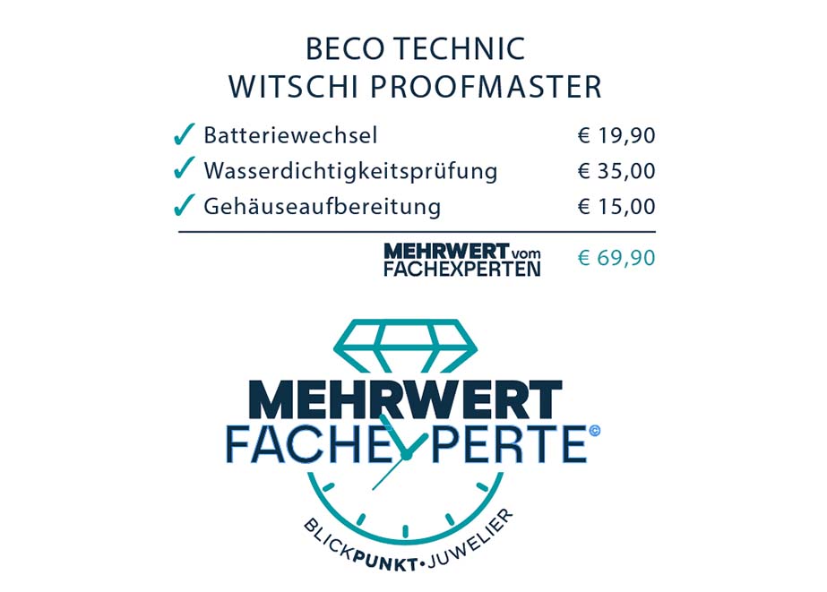 Beco Technic Witschi Proofmaster Uhren Mehrwert Fachexperte