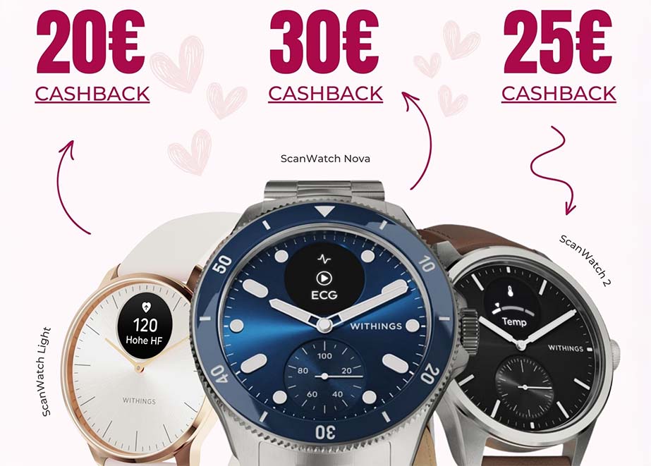 Elysee Group Withings Valentinstag Cashback Aktion