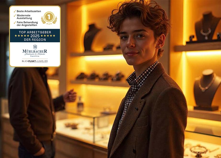 Juwelier Mühlbacher sucht- Auszubildende zum Kaufmann im Einzelhandel (m:w:d) in der Fachrichtung Uhren, Schmuck & Juwelen