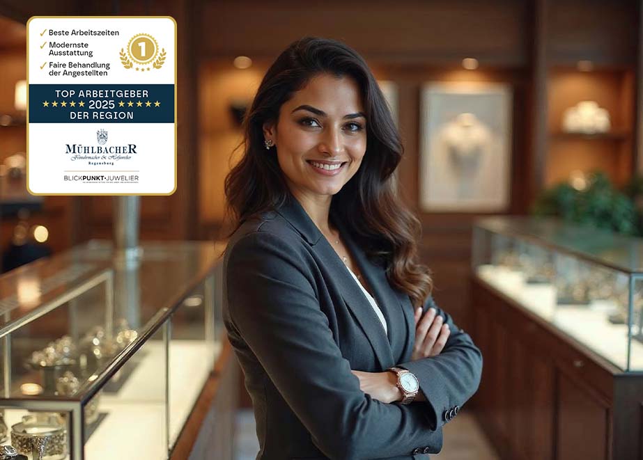 Juwelier Mühlbacher sucht Fachverkäufer (m:w:d) für Luxusuhren und Schmuck