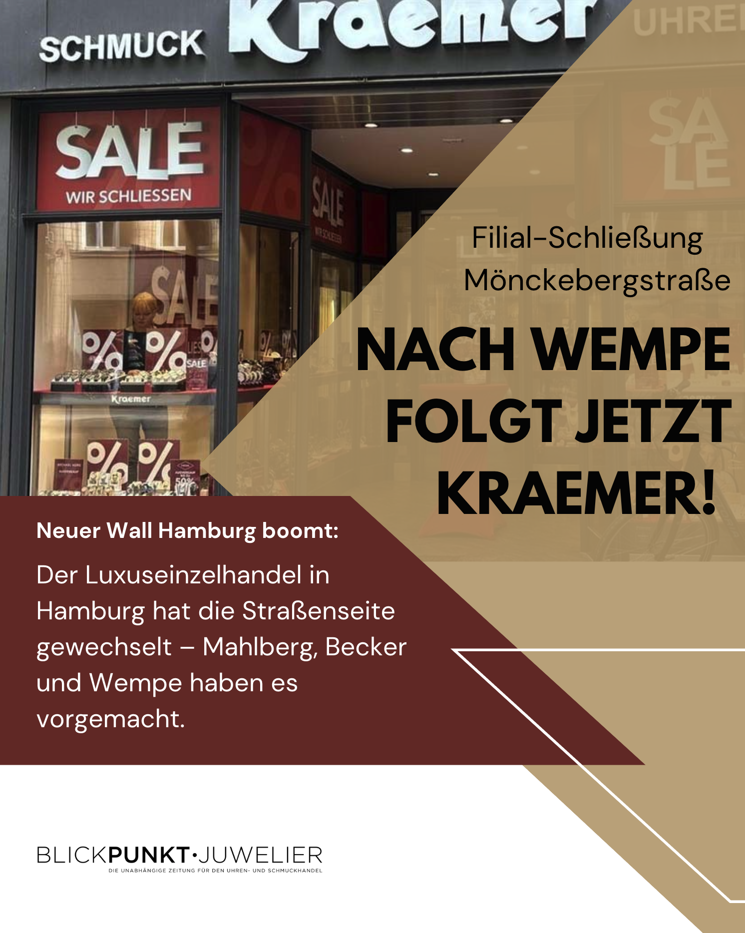 Kraemer Filiale Mönckebergstraße schließt