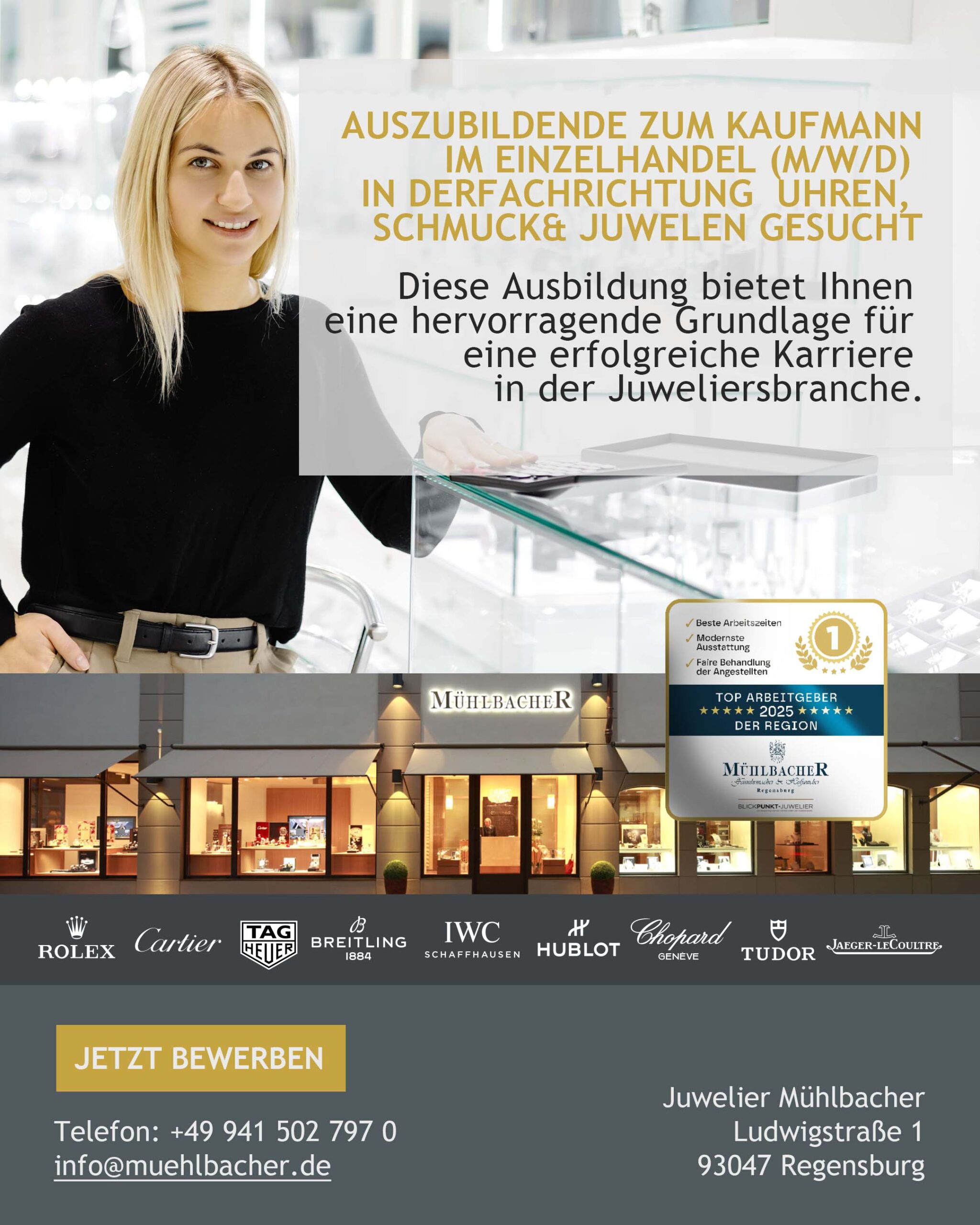 Mühlbacher Azubi Kaufmann Uhren Schmuck Juwelen
