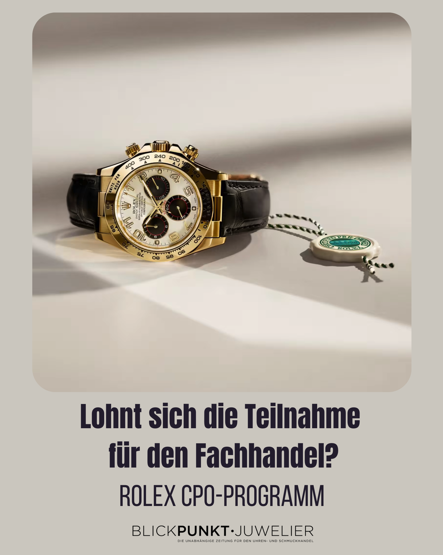 Rolex CPO Programm Fachhandel Rolex CPO Programm Fachhandel