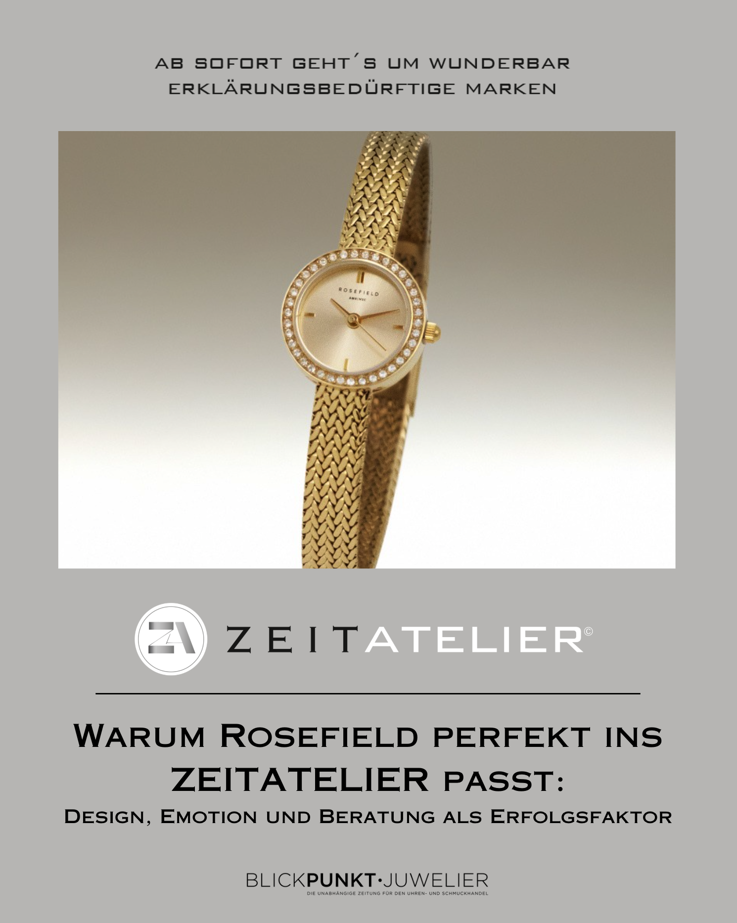 Rosefield Zeitatelier Uhrenmarke