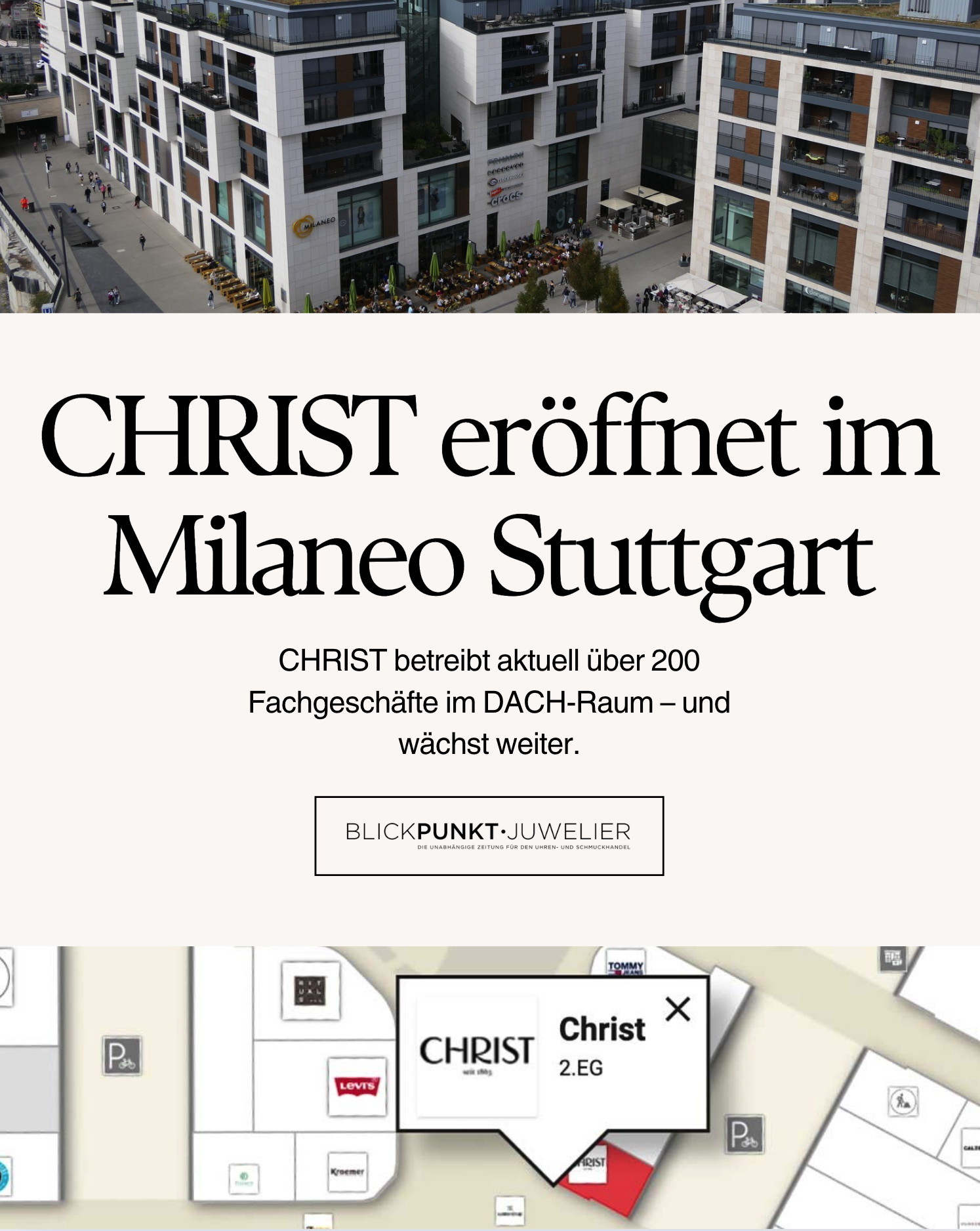 Christ Milaneo Stuttgart Eröffnung Christ Milaneo Stuttgart Eröffnung