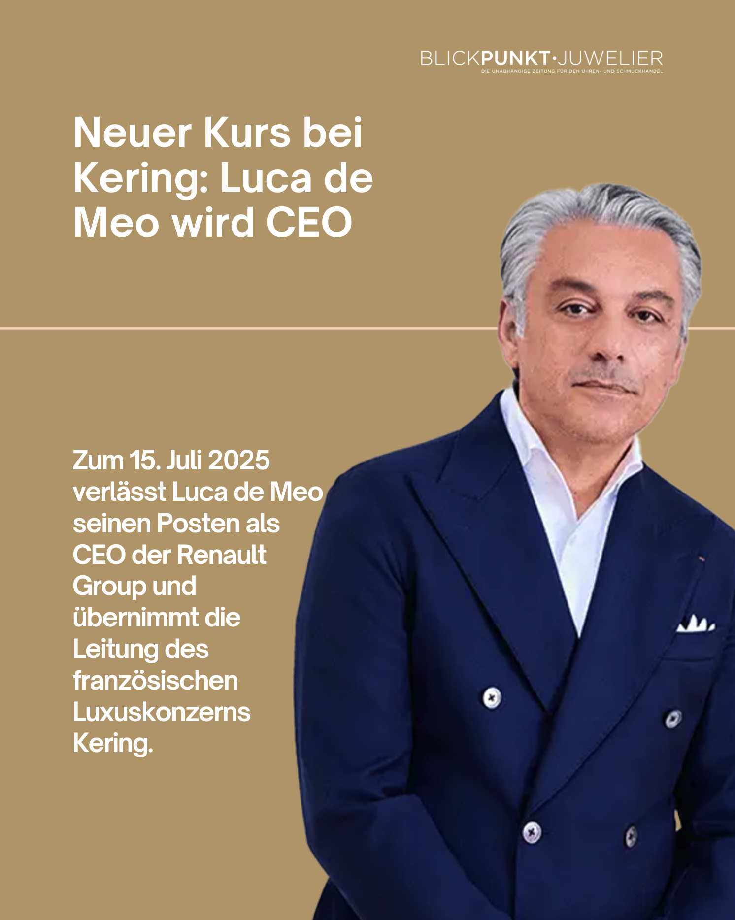 Luca de Meo wird CEO bei Kering