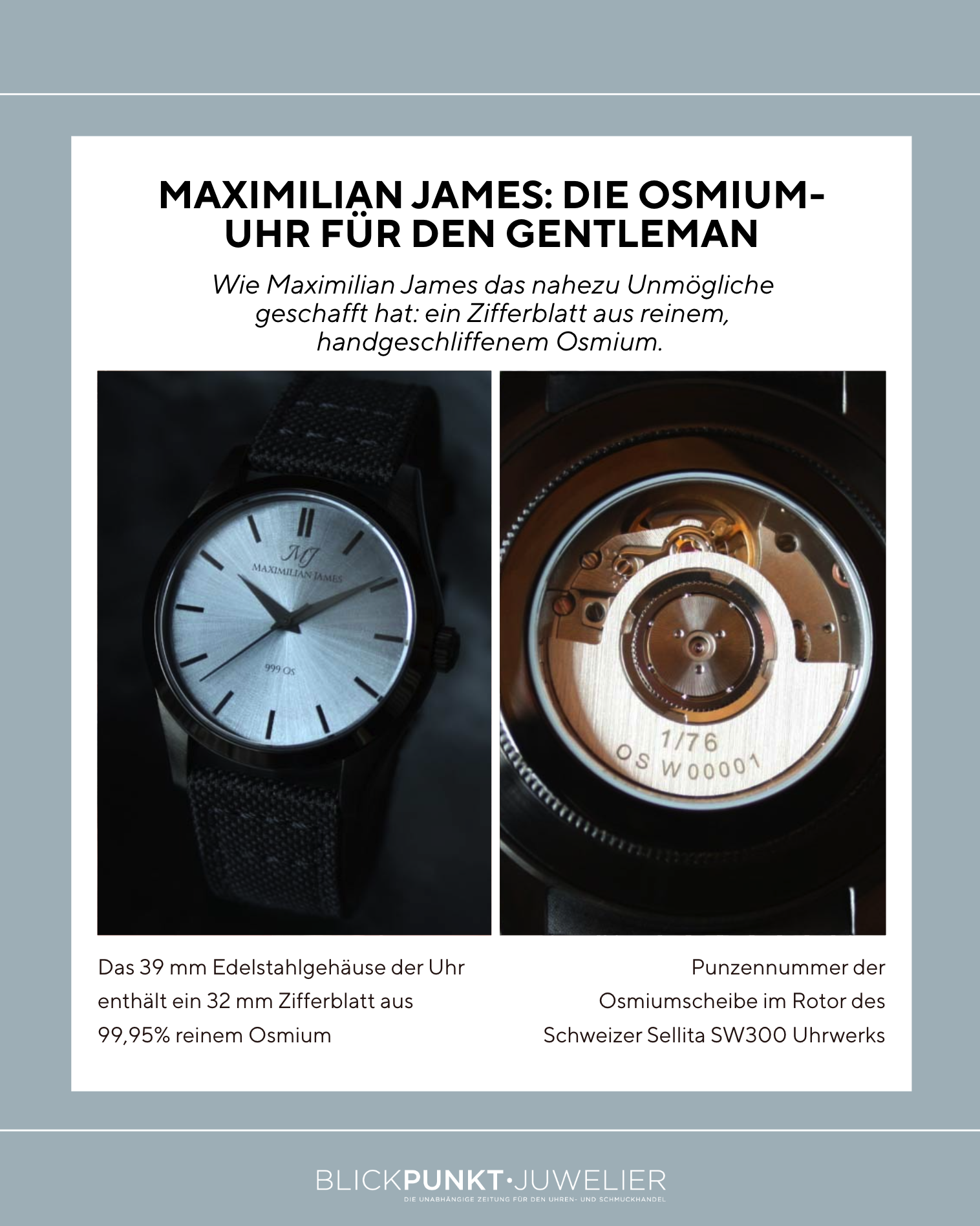 Maximilian James Osmium Uhr Maximilian James Osmium Uhr