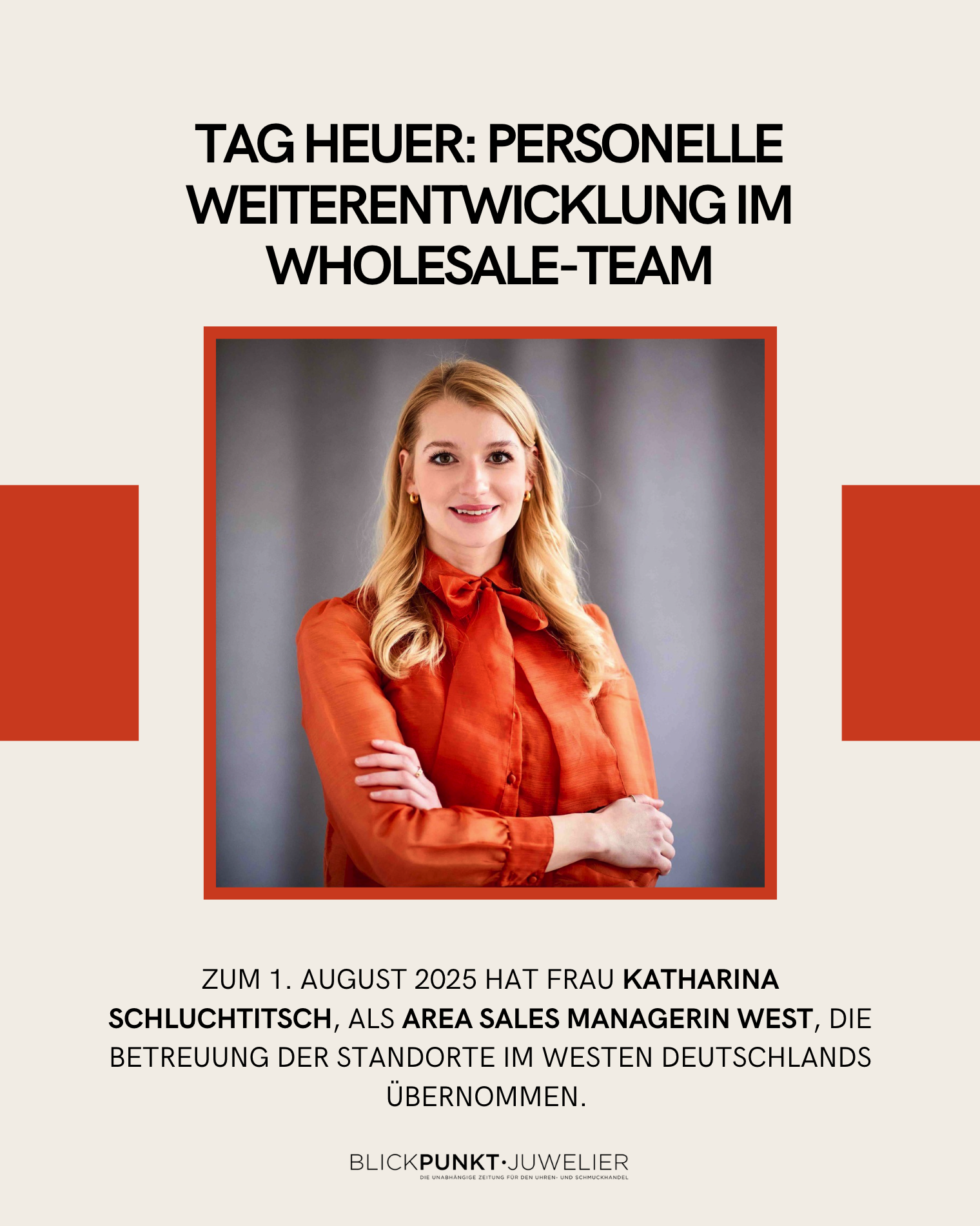 TAG Heuer Katharina Schluchtitsch Area Sales Managerin West