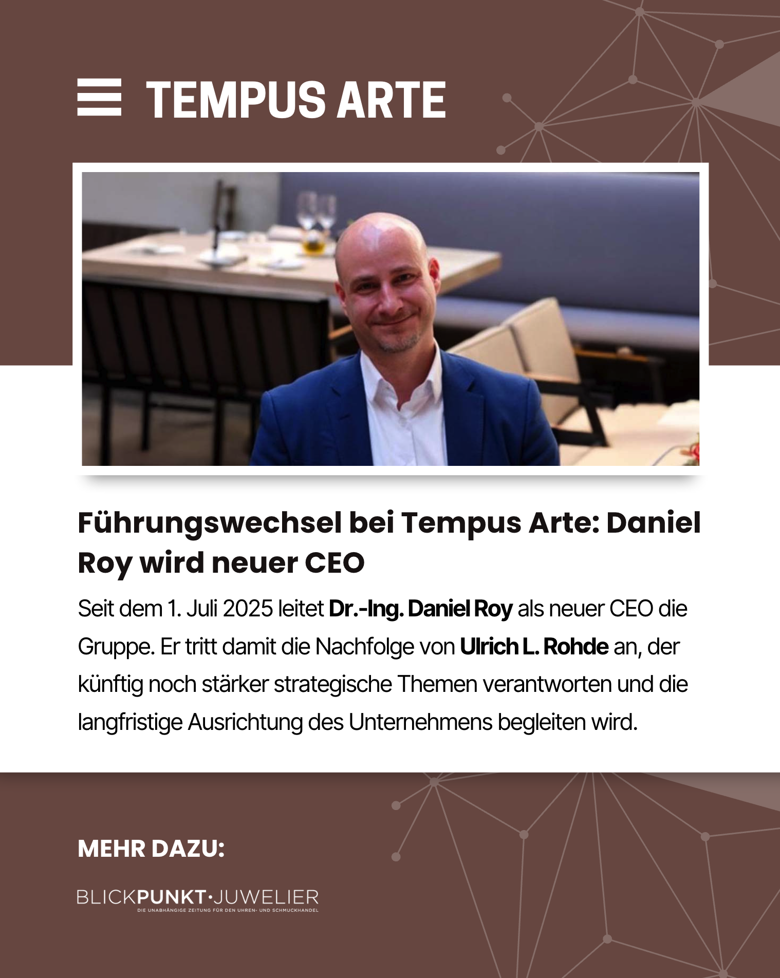 Tempus Arte Daniel Roy CEO Tempus Arte Daniel Roy CEO