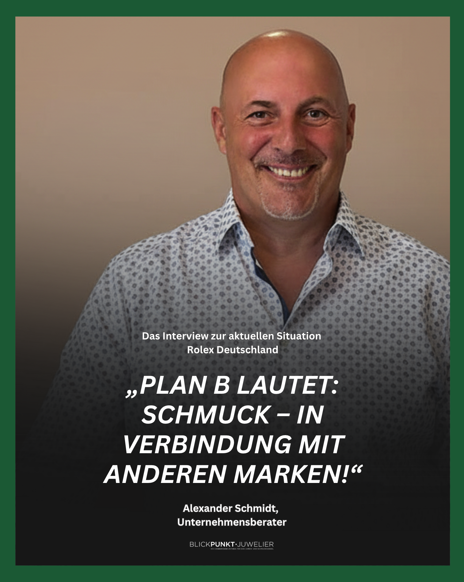 Alexander Schmidt Rolex Deutschland Konzession II