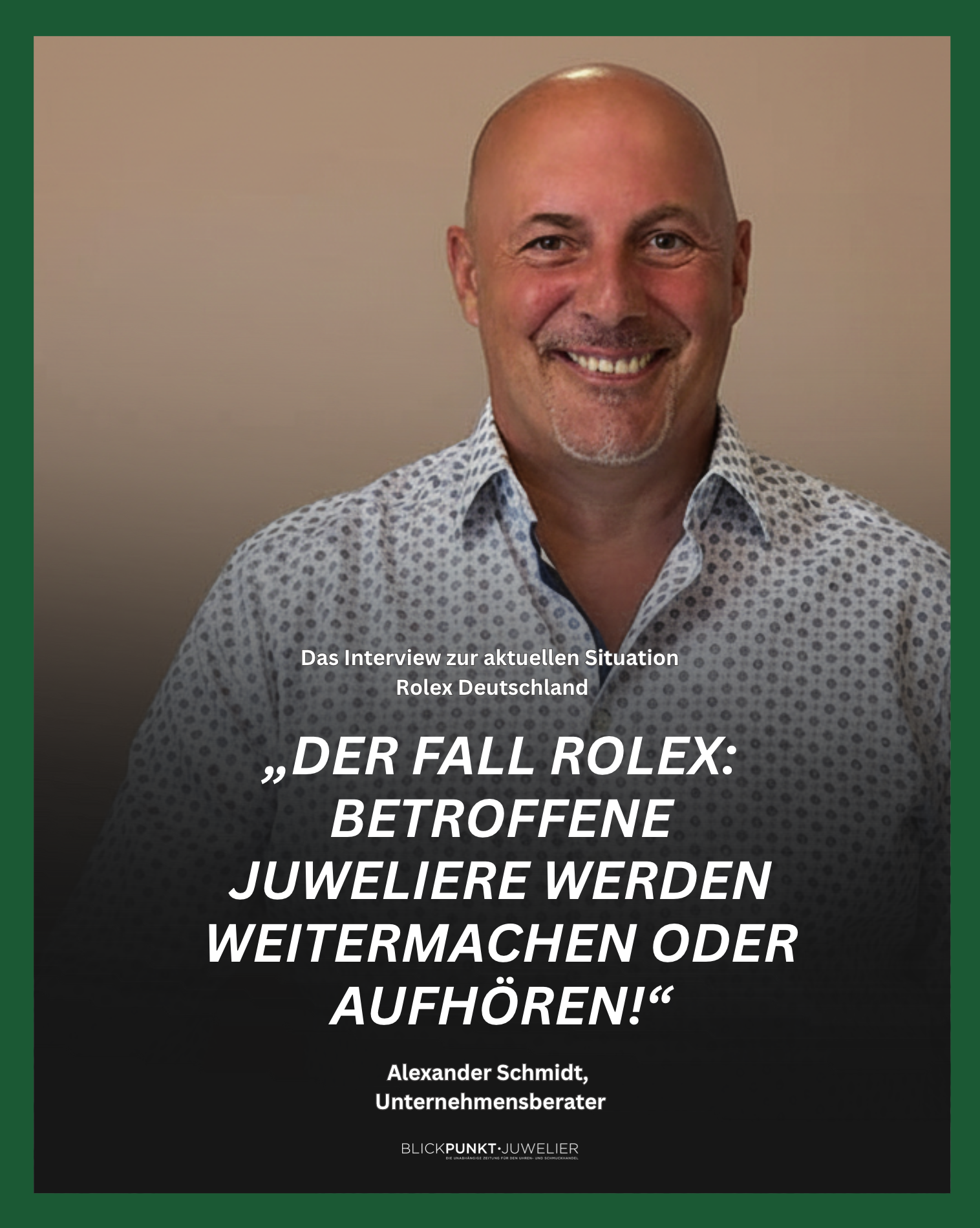 Alexander Schmidt Rolex Deutschland