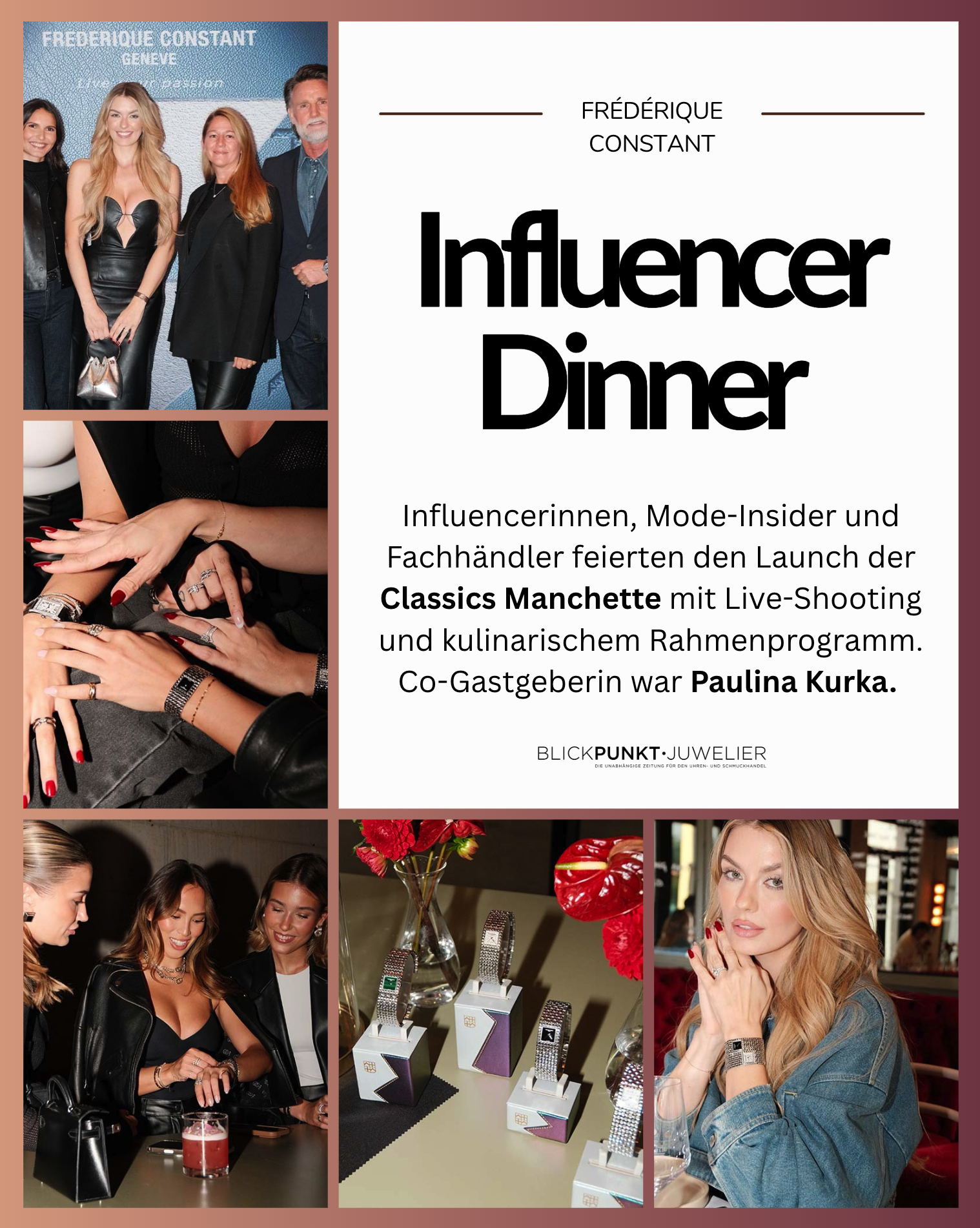 Frederique Constant Influencer Dinner Frankfurt Classics Manchette