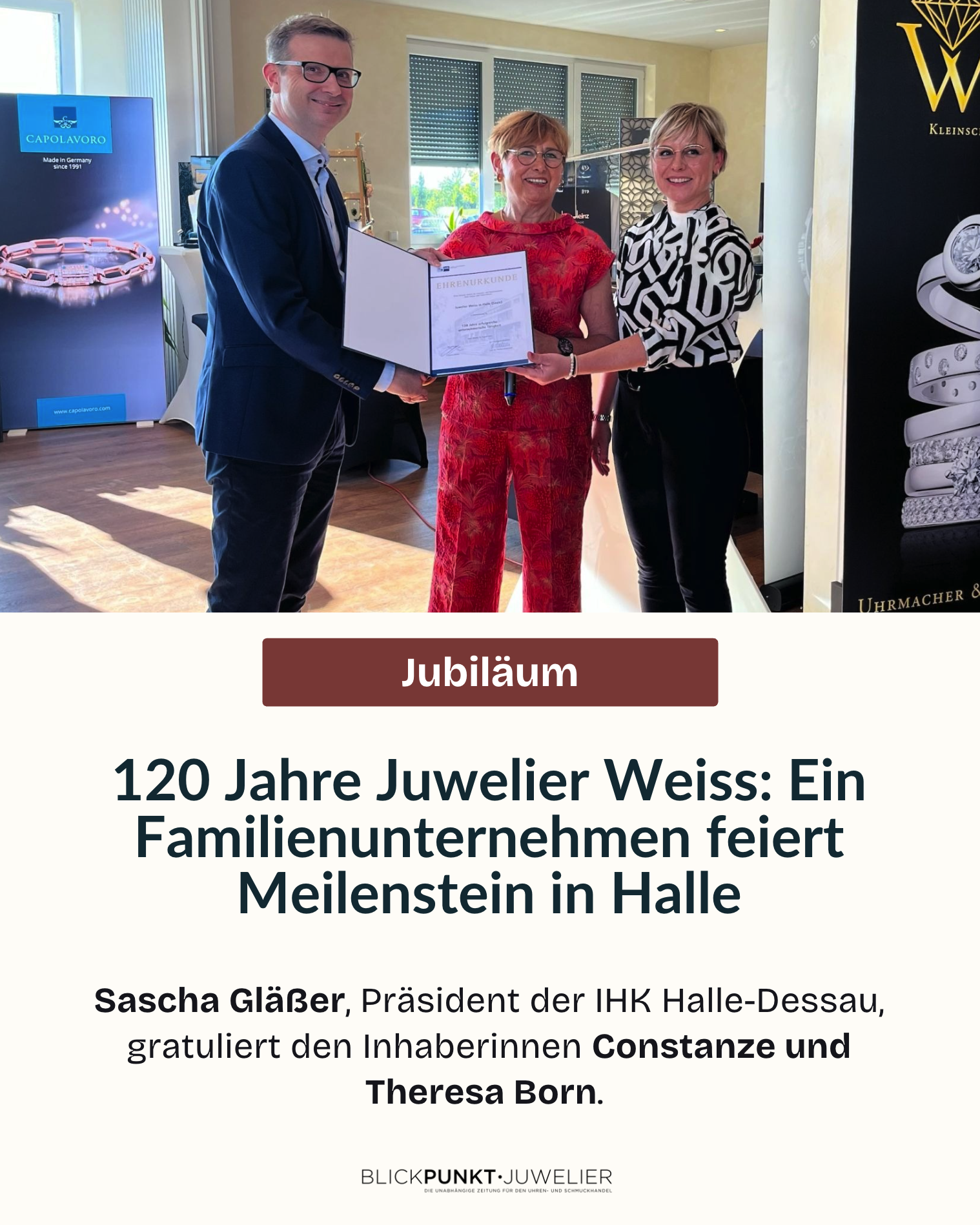 Juwelier Weiss Halle Jubiläum Juwelier Weiss Halle Jubiläum