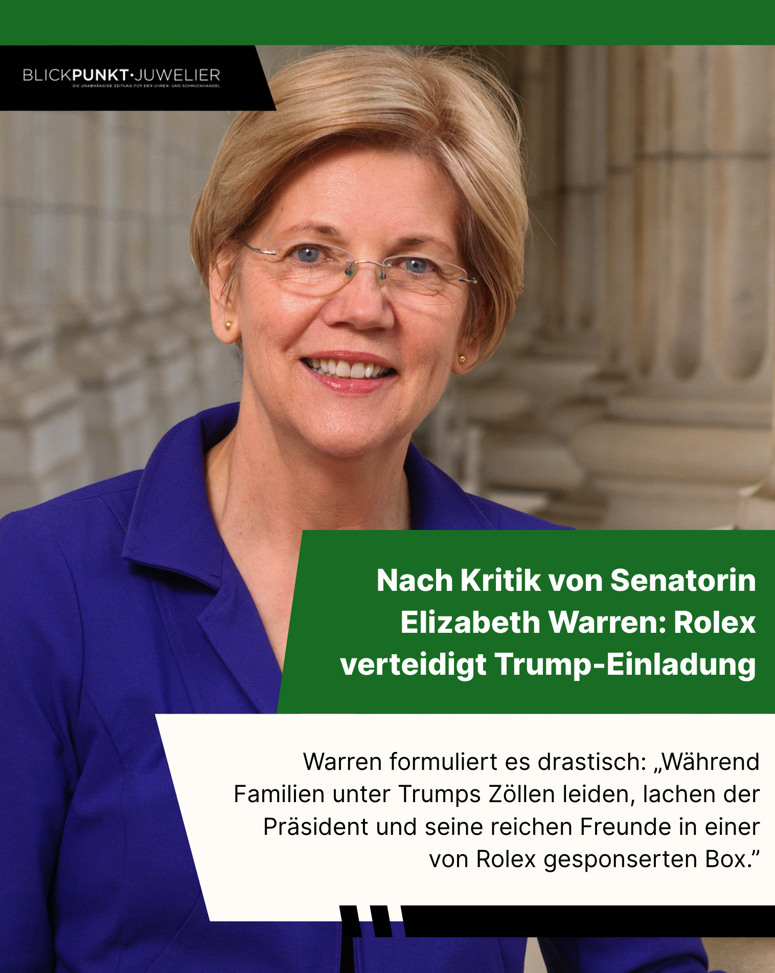 Rolex Trump Elizabeth Warren