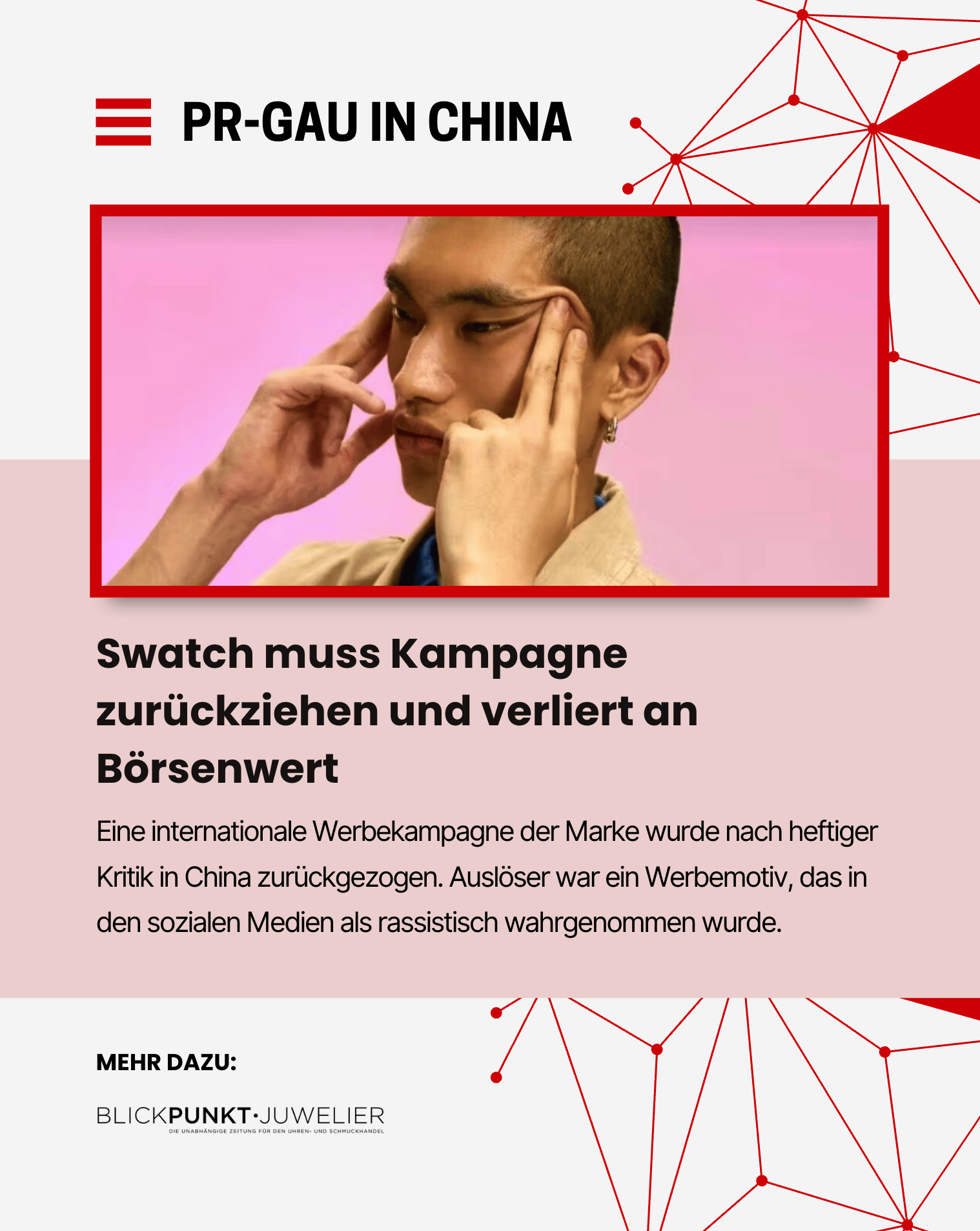 Swatch Werbung China Rassismus