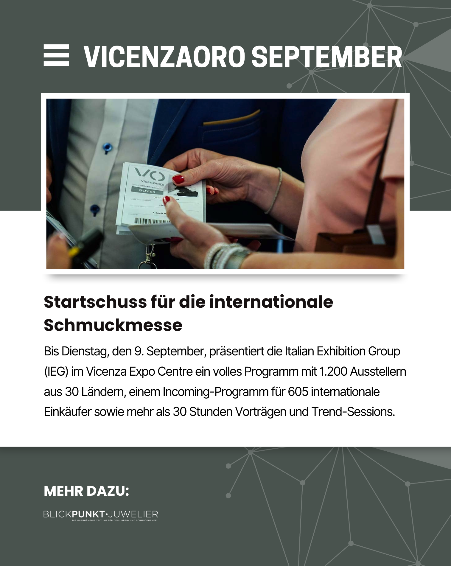 Vicenzaoro September 2025 Eröffnung Vicenzaoro September 2025 Eröffnung