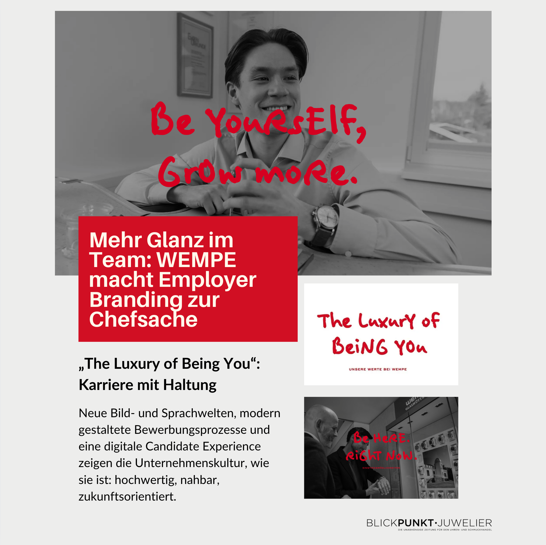 Wempe Kampagne Employer Branding Wempe Kampagne Employer Branding
