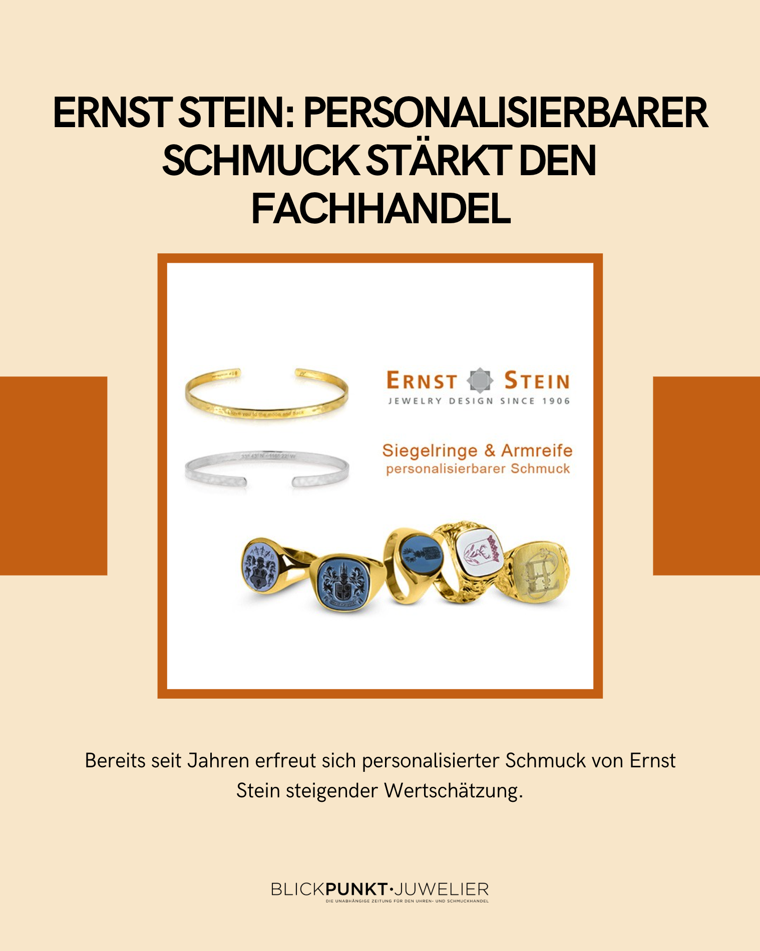 Ernst Stein Siegelringe Armspangen