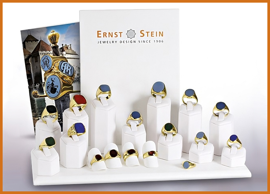 Ernst Stein Siegelringe Wappenringe Display