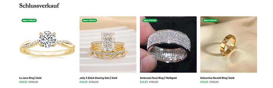 Fake Schlussverkauf Juwelier