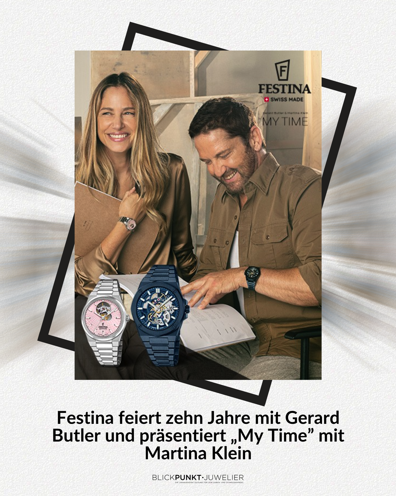 Festina Kampagne Martina Klein Gerard Butler BPJ Festina Kampagne Martina Klein Gerard Butler BPJ