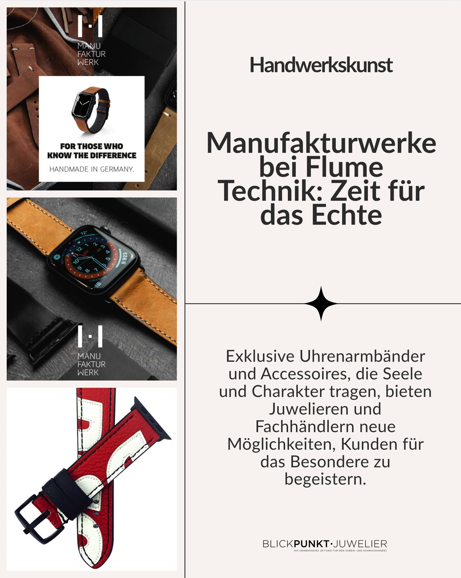 Flume Technik Manufaktur Uhrenarmband