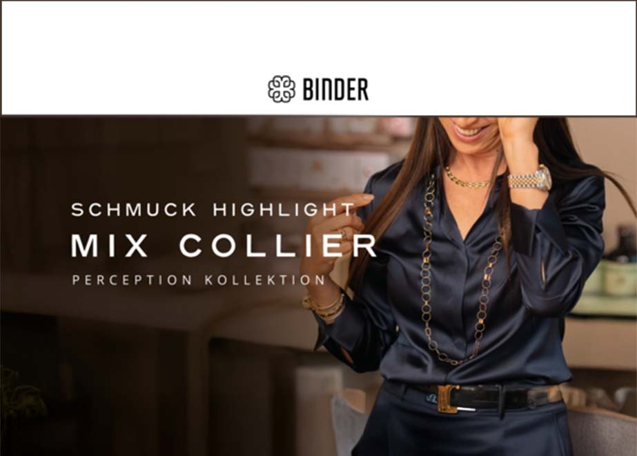 BINDER Jewellery: Perception Mix Collier, die neue Leichtigkeit einer Design-Ikone
