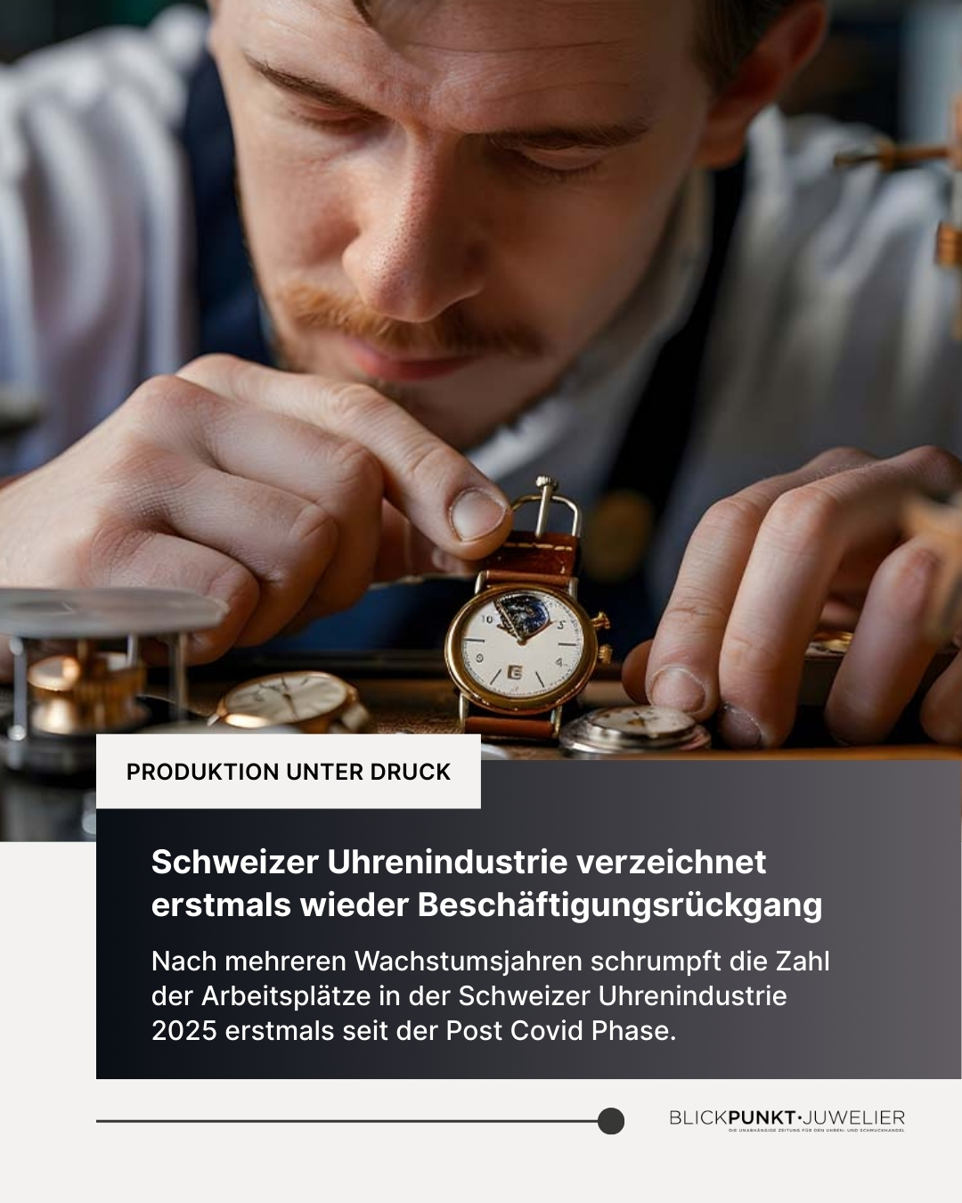 Schweizer Uhrenindustrie Beschäftigung Rückgang