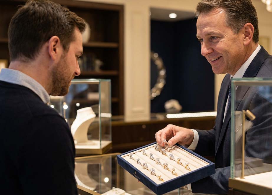 Verlobungsring Experte Beratung Sicherheit Atmosphäre Juwelier Verlobung